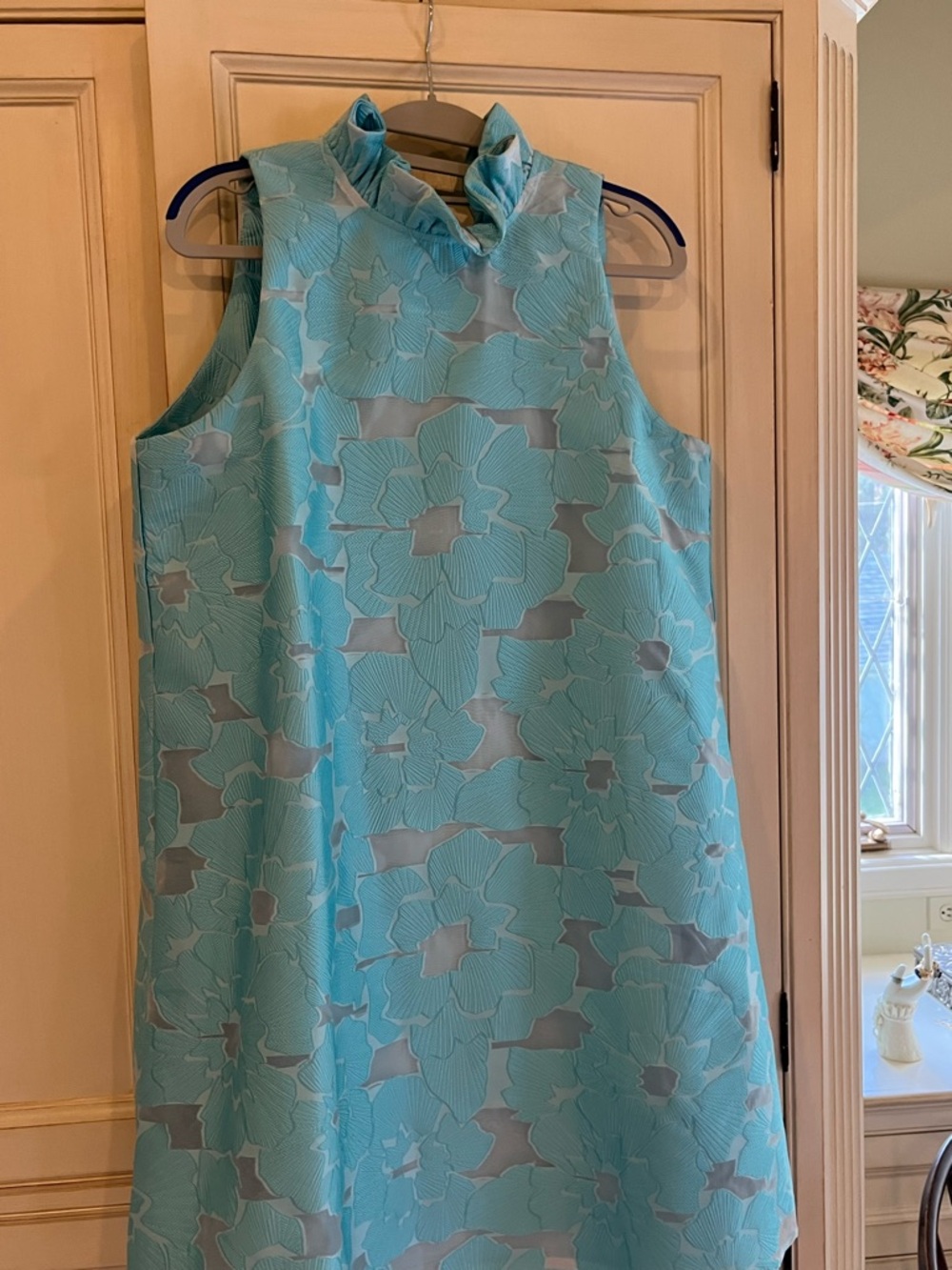 Tuckernuck Cyan Fil Coupe turquoise Textured Sleeveless Blyth Dress